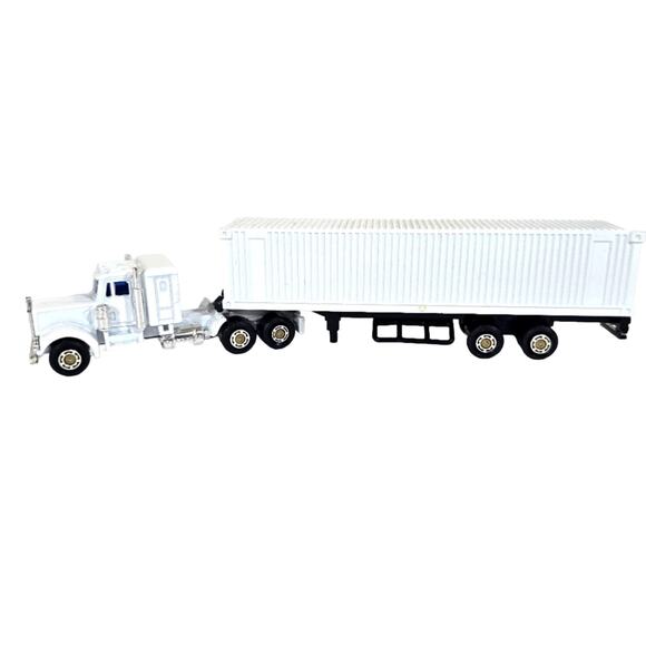 VTG White Kenworth Tractor 40 Foot Container 1/28 Die Cast Shinsei Collectible - Picture 1 of 9